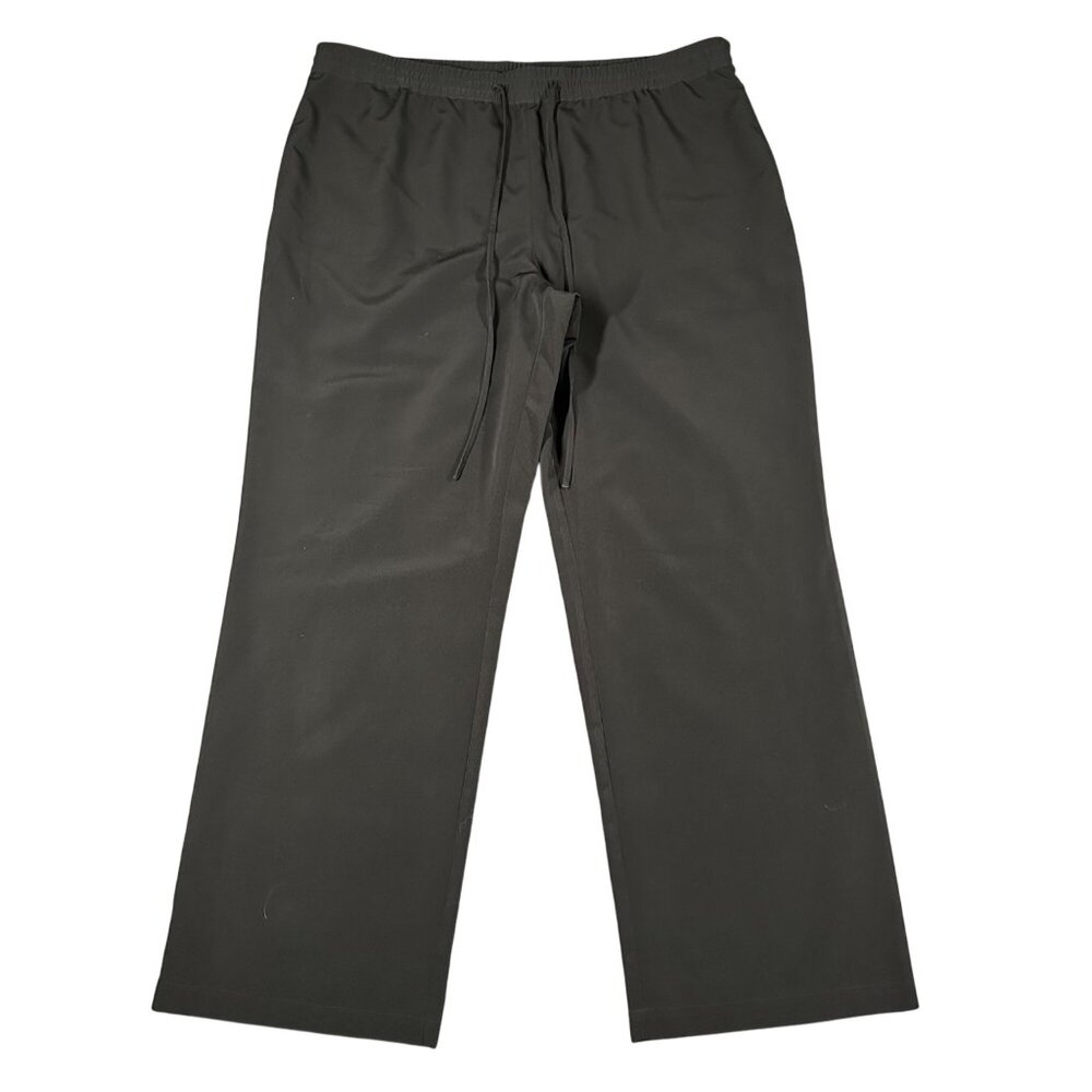 Talbots Womens 16 Black Pull‎ On Drawstring Pants Elastic Waist